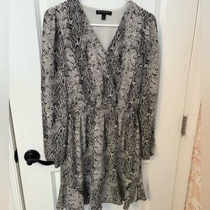 Banana Republic Python Print Wrap Dress